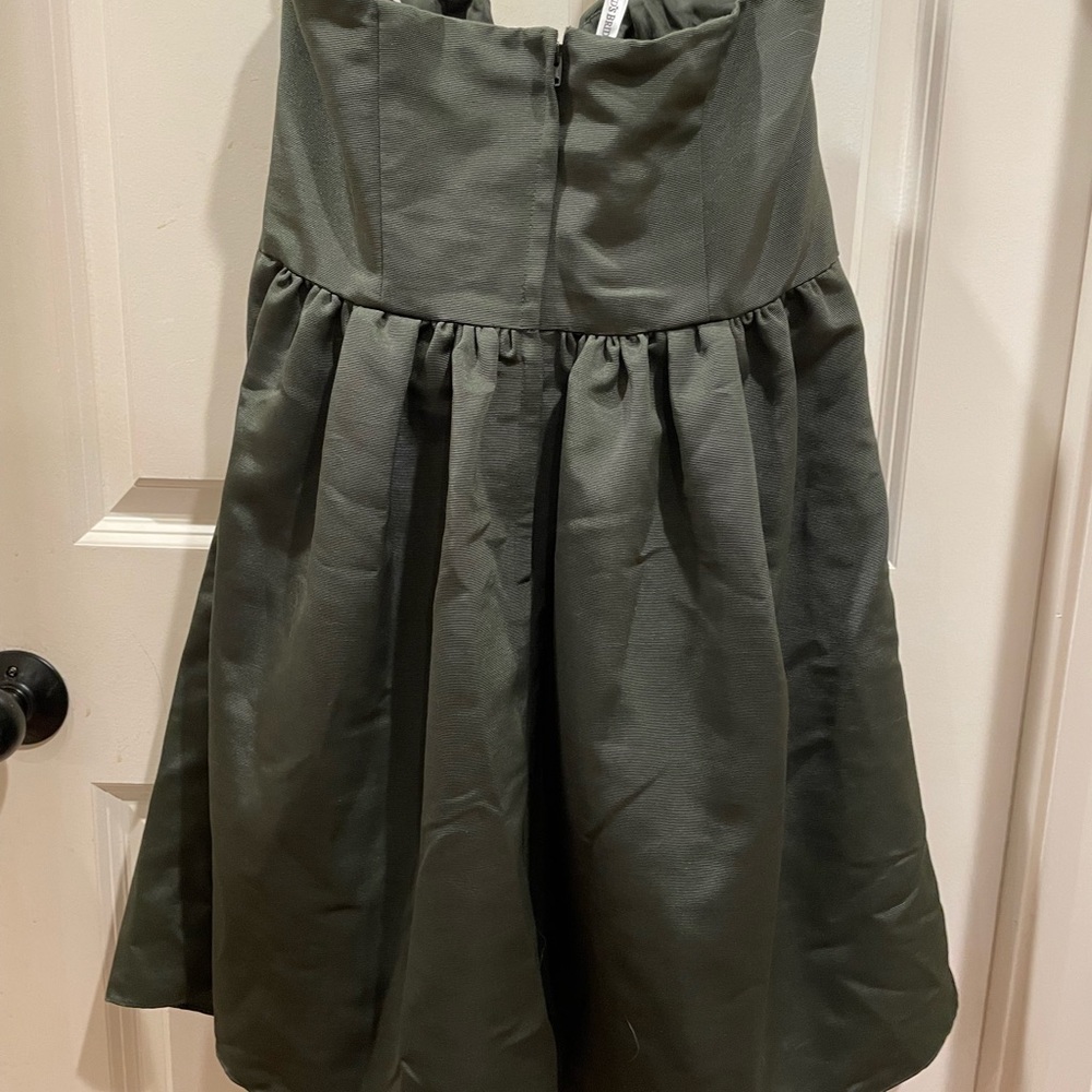 David’s Bridal strapless bridesmaids / country concert dress, olive green NWT 12 - Picture 3 of 4